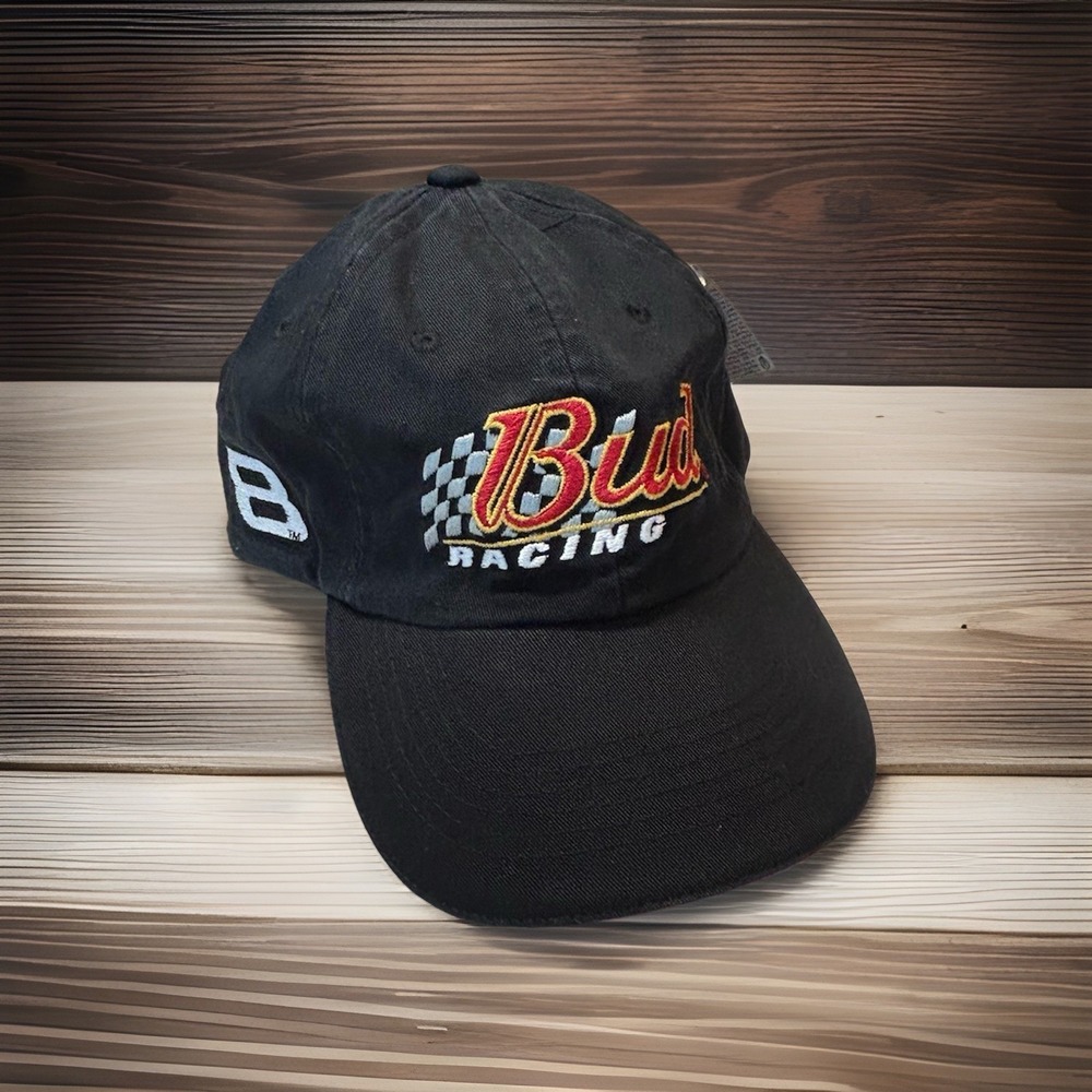 Bud Racing Hat NASCAR Dale Earnhardt Jr. Black OSFA Chase Authentics Rare! New